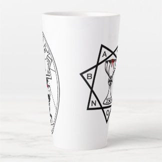 Taza De Café Latte Logotipo de la estrella de Babalon y Lamen Mug