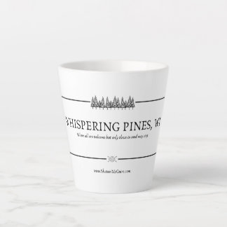 Taza De Café Latte Logotipo de Whispering Pines Mug