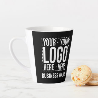 Taza De Café Latte Logotipo Empresarial Personalizado Empresa Corpora
