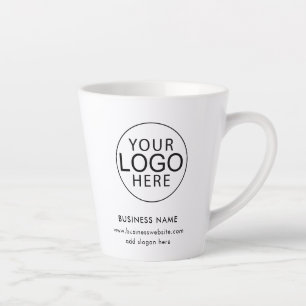 Taza De Café Latte Logotipo Empresarial Simple de Promoción de Mercha