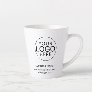 Taza De Café Latte Logotipo Empresarial Simple de Promoción de Mercha