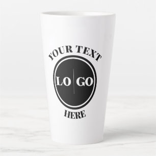 Taza De Café Latte Logotipo moderno y negocio del texto