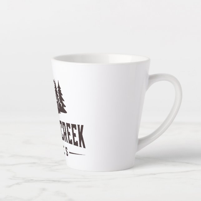 Taza De Café Latte Logotipo Mug - Evergreen (Derecha)