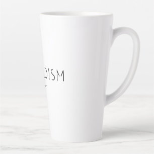 Taza De Café Latte Logotipo negro de Nomadism Records