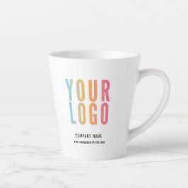 Taza De Café Latte Logotipo Promocional Empresarial