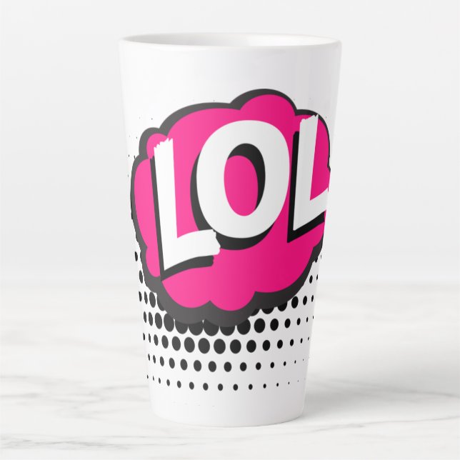 Taza De Café Latte lol-acrónimo-laughing-out-loud-laughing (Anverso)