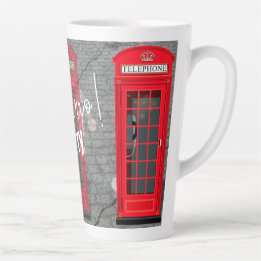 Taza De Café Latte London Red Phone Booth