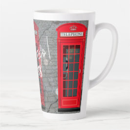 Taza De Café Latte London Red Phone Booth