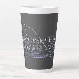 Taza De Café Latte Longitud de la ópera de Sidney