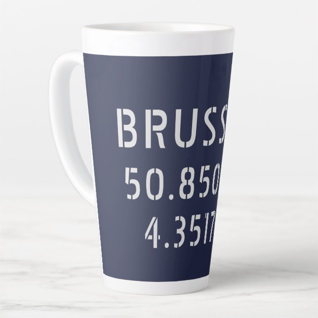 Taza De Café Latte Longitud del latido de Bruselas (Ángulo izquierdo)