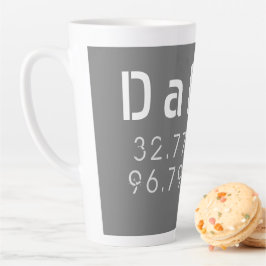 Taza De Café Latte Longitud del Latitude de Dallas