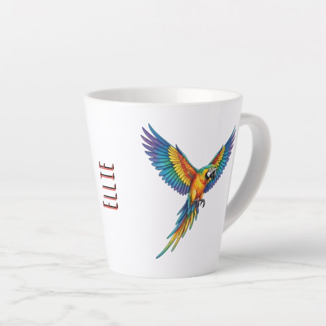 Taza De Café Latte Loro (Ángulo derecho)