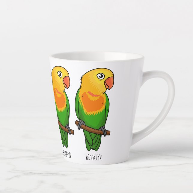 Taza De Café Latte Loro personalizado (Derecha)
