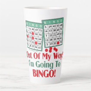 Taza De Café Latte Los amantes de Bingo dicen graciosamente