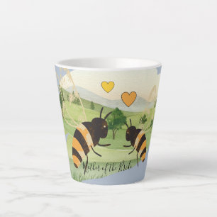 Taza De Café Latte Los amantes de la naturaleza Boda de las abejas ru