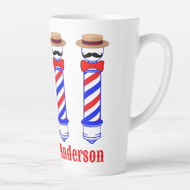 Taza De Café Latte Los cantantes de Barberpole Personalizan (Derecha)