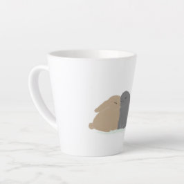 Taza De Café Latte ¡Los conejitos del amor!