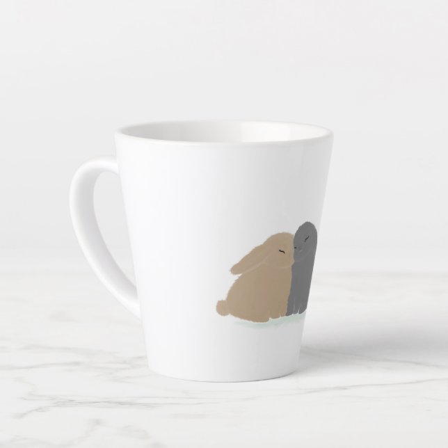 Taza De Café Latte ¡Los conejitos del amor! (Ángulo izquierdo)