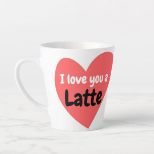 Taza De Café Latte Los Corazones Rojos Te Aman A Los Últimos Felices