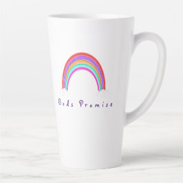 Taza De Café Latte "Los dioses prometen" el arcoiris |