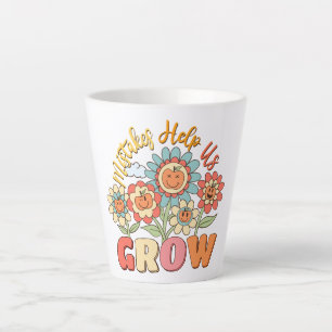 Taza De Café Latte Los errores nos ayudan a crecer Motivación flora