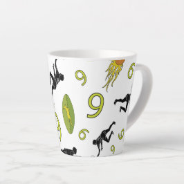 Taza De Café Latte Los juegos de Rugby están encendidos