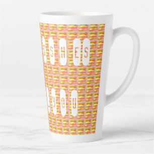 Taza De Café Latte Los mejores deseos arte con colores de mensajes or