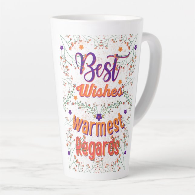 Taza De Café Latte Los mejores deseos más cálidos (Ángulo derecho)