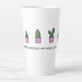 Taza De Café Latte Los Miércoles Usamos Rosa