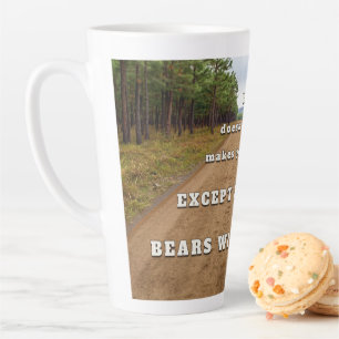 Taza De Café Latte Los osos de SlipperyJoe te matarán huellas de pata