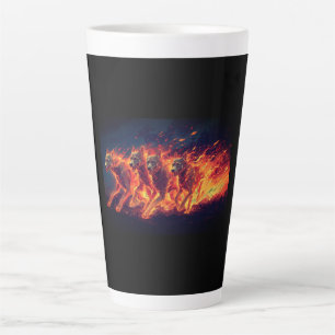 Taza De Café Latte Los Sabuesos Del Infierno Están En Marcha