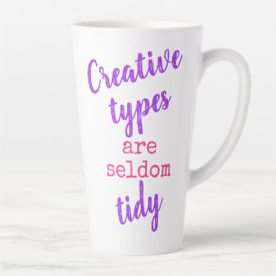Taza De Café Latte Los tipos creativos rara vez son martillos colorid
