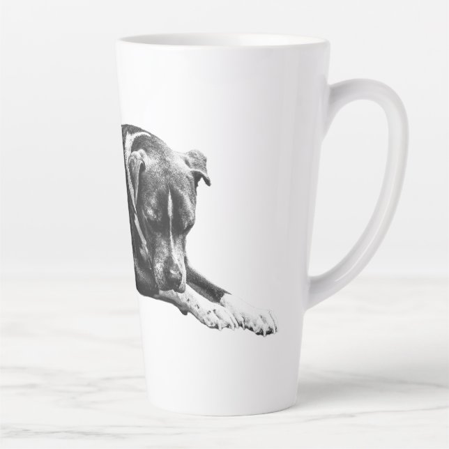 Taza De Café Latte Lounge Dog Morning Mug (Derecha)
