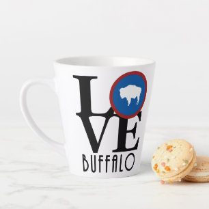 Taza De Café Latte LOVE Buffalo Wyoming
