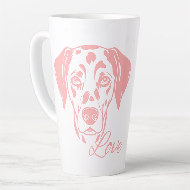 Taza De Café Latte Love Dalmata (Ángulo izquierdo)