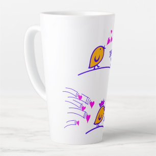 Taza De Café Latte LOVE ECHO - Aves cómicas Tweetlercools 3
