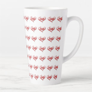 Taza De Café Latte Love Heart Latte Mug