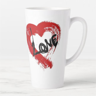 Taza De Café Latte Love Hearts Latte Mug