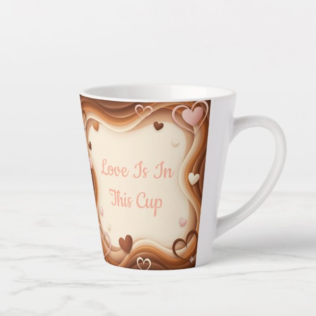 Taza De Café Latte Love Is In This Cup (Derecha)