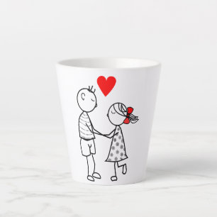 Taza De Café Latte Love Mug con una pareja de amor