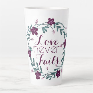 Taza De Café Latte Love Never Fails Latte Mug