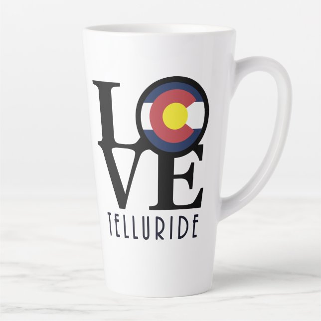 Taza De Café Latte LOVE Telluride (Derecha)