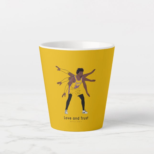 Taza De Café Latte Love & Trust Marcus Smart (Anverso)