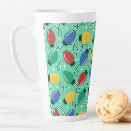 Taza De Café Latte Luces alegres y brillantes