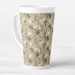 Taza De Café Latte Luces de Hadas, Bosque Brillante
