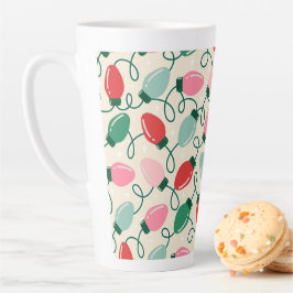 Taza De Café Latte Luces Retro Glow