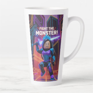 Taza De Café Latte Lucha contra el monstruo 