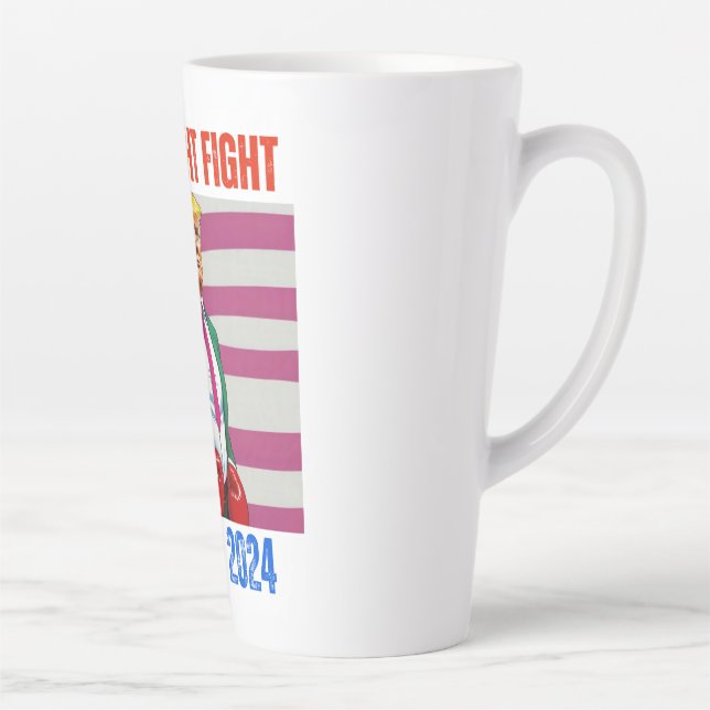 TAZA DE CAFÉ LATTE LUCHA DE LUCHA CONTRA TRUMP 2024 (Derecha)