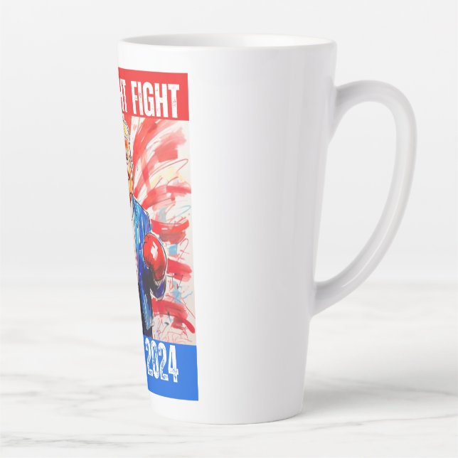 TAZA DE CAFÉ LATTE LUCHA DE LUCHA CONTRA TRUMP 2024 (Derecha)