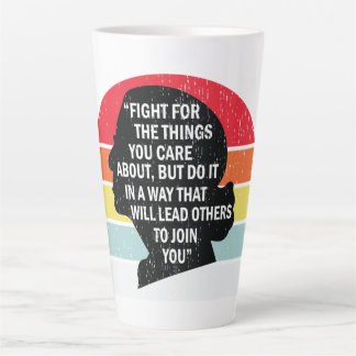 Taza De Café Latte Lucha Retro Por Las Cosas Que Te Importan